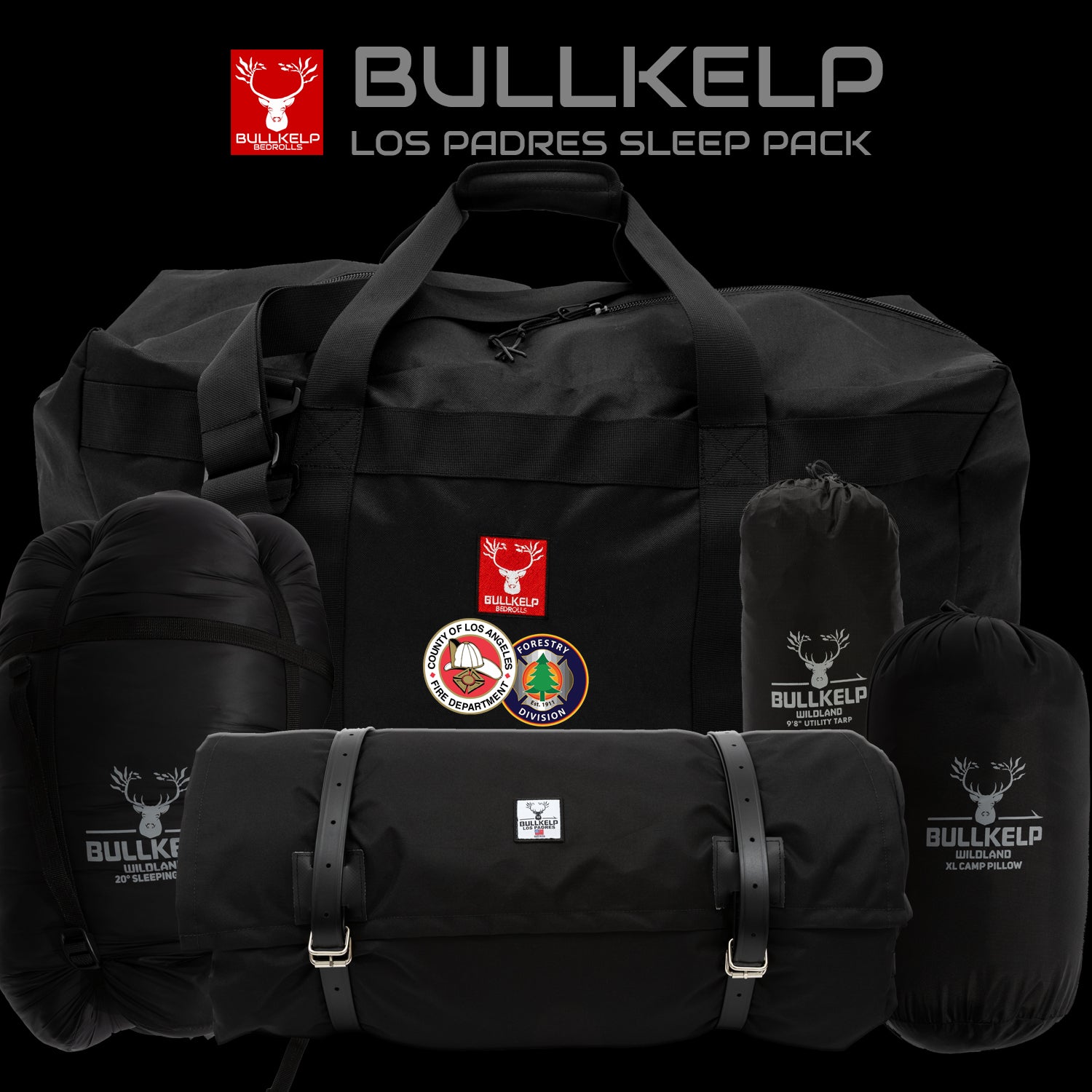 BLACK LOS PADRES SLEEP PACK W/FREE STATION XXL DUFFEL