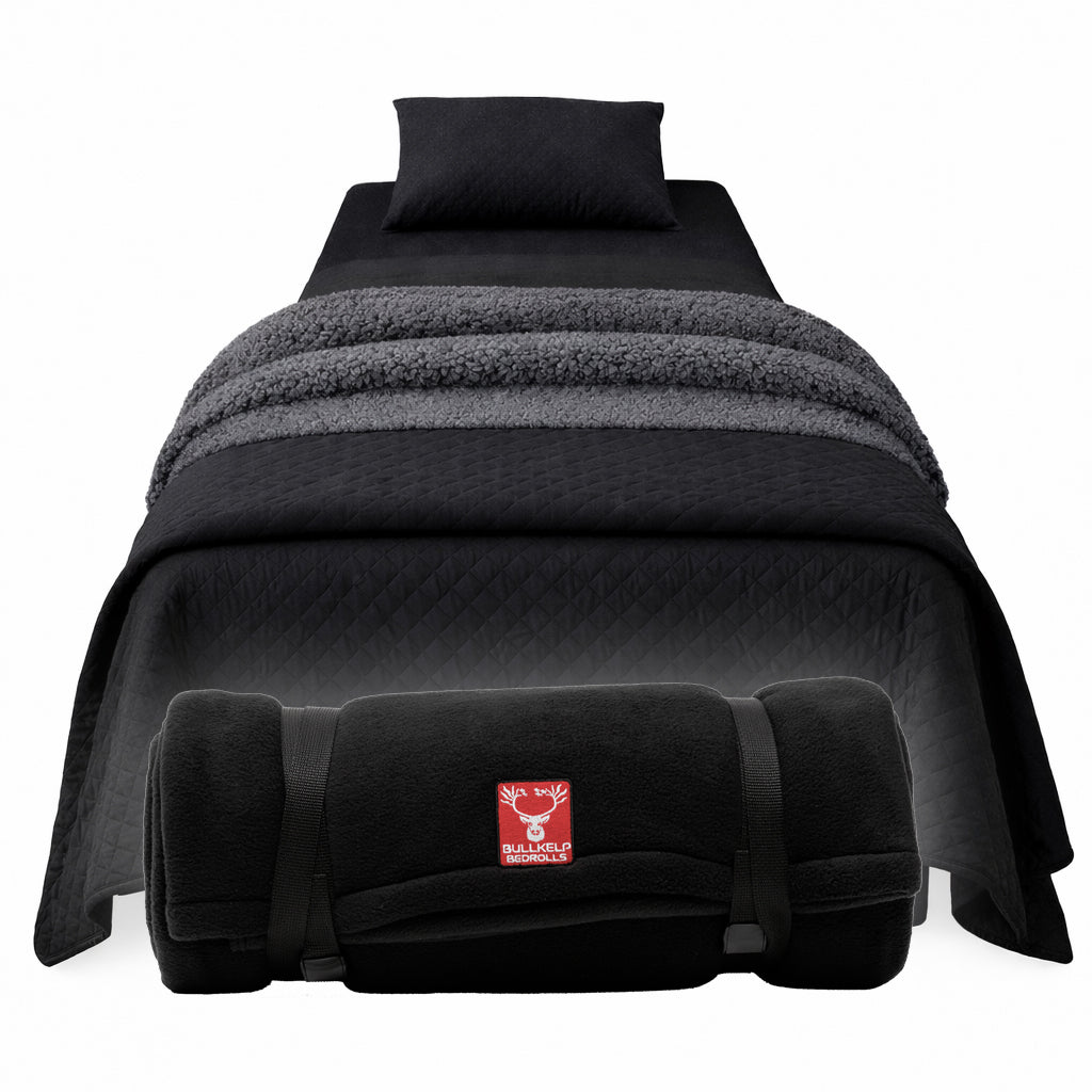 ** NEW **  STATION BEDROLL XX  ( w/ double fleece blanket + quilted comforter)