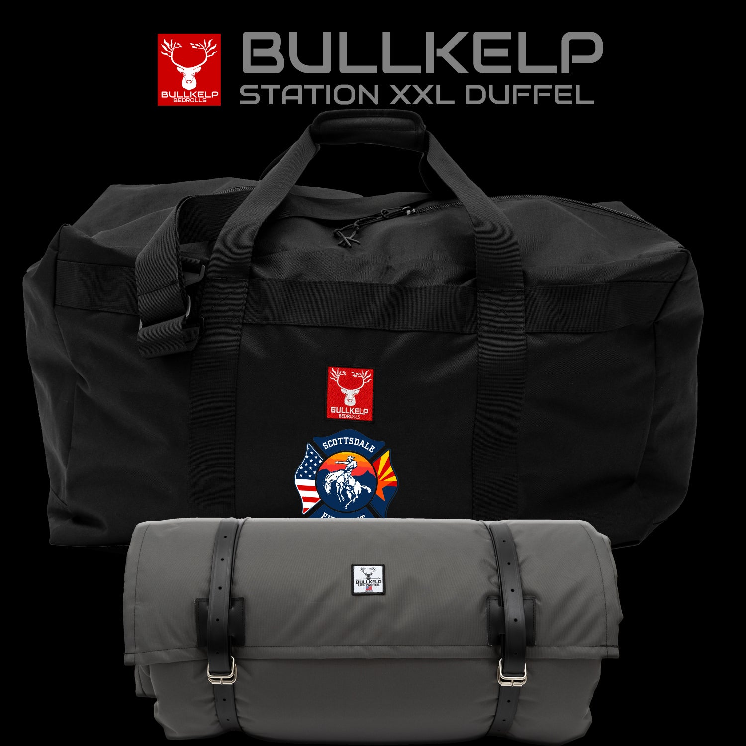 CHARCOAL LOS PADRES BEDROLL & SLEEP PACK W/FREE XXL DUFFEL