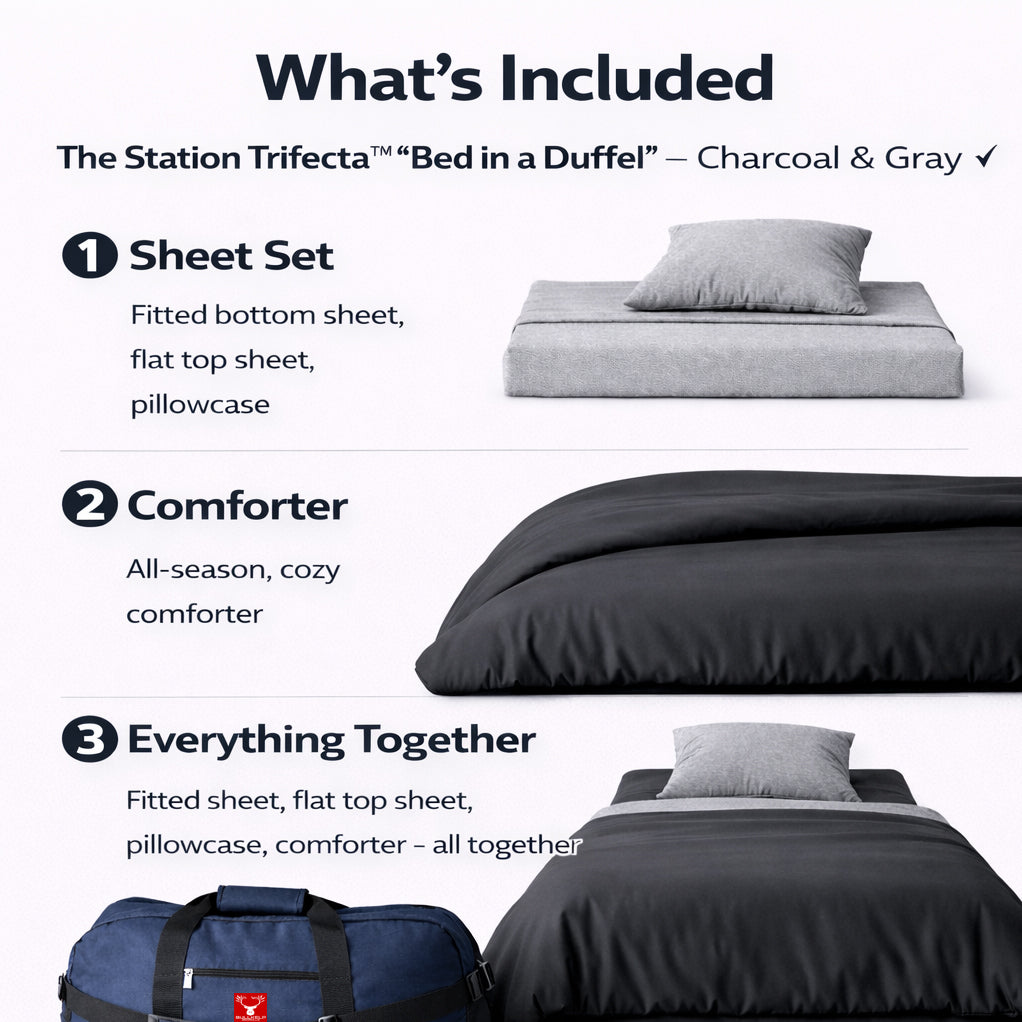 STATION TRIFECTA ( BED IN A DUFFEL)