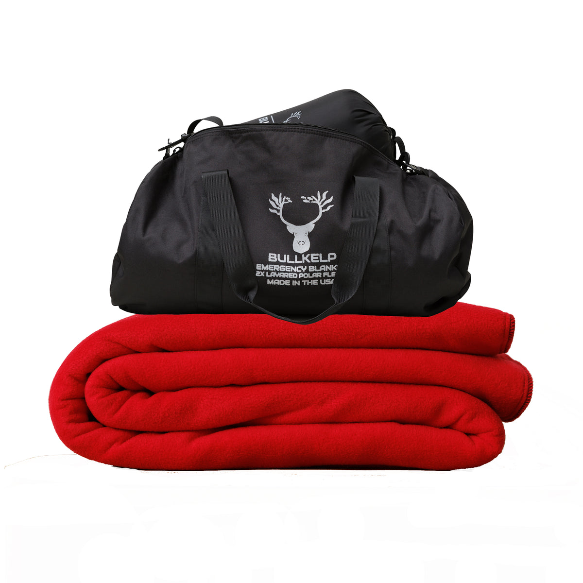BULLKELP EMERGENCY BLANKET KIT * FREE XL CAMP PILLOW *