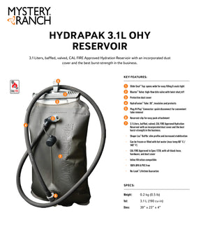 Hydrapak 3.1L OHY Reservoir