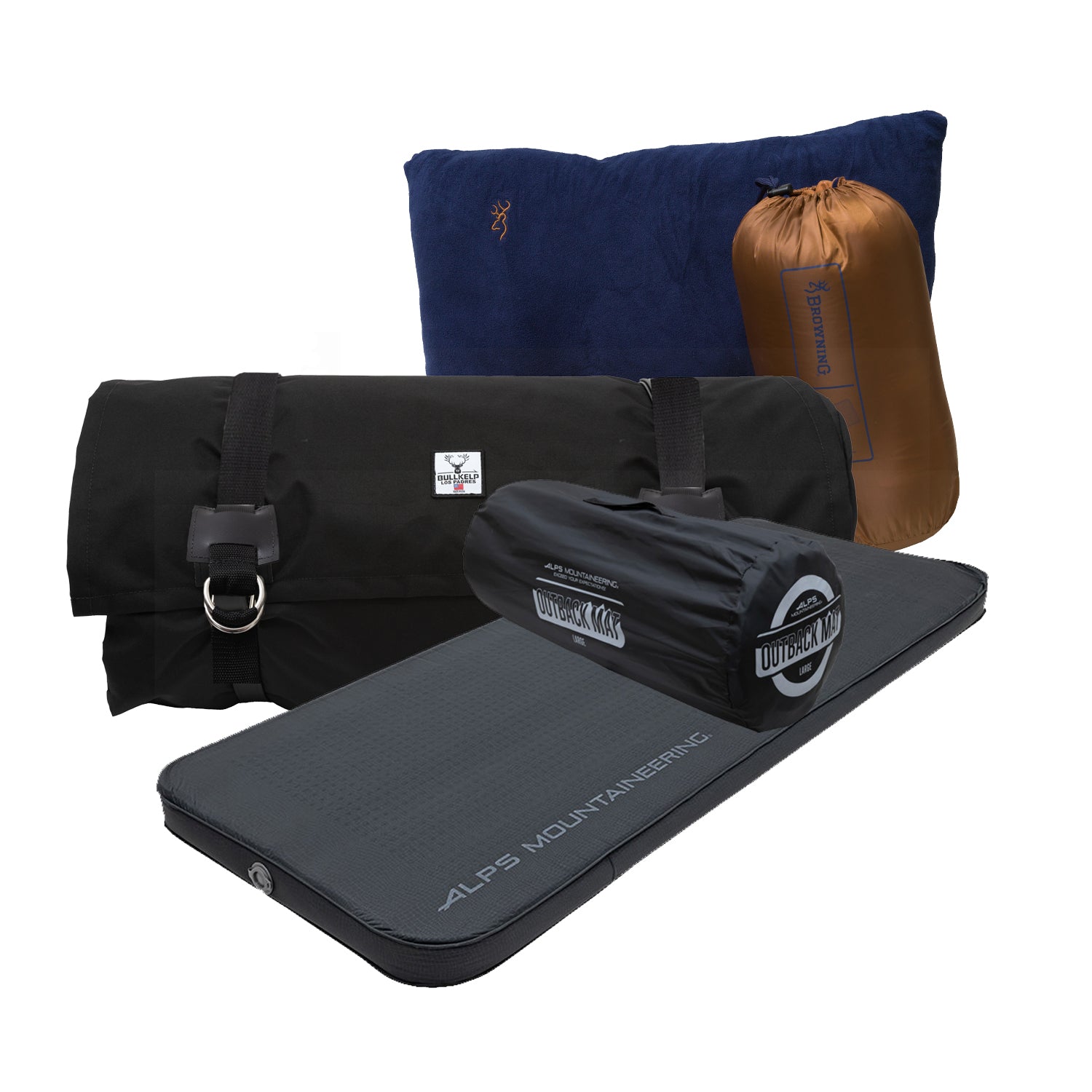 LOS PADRES  * DISCONTINUED * ( D-RINGS) & OUTBACK 27 MAT ( FREE CAMP PILLOW )
