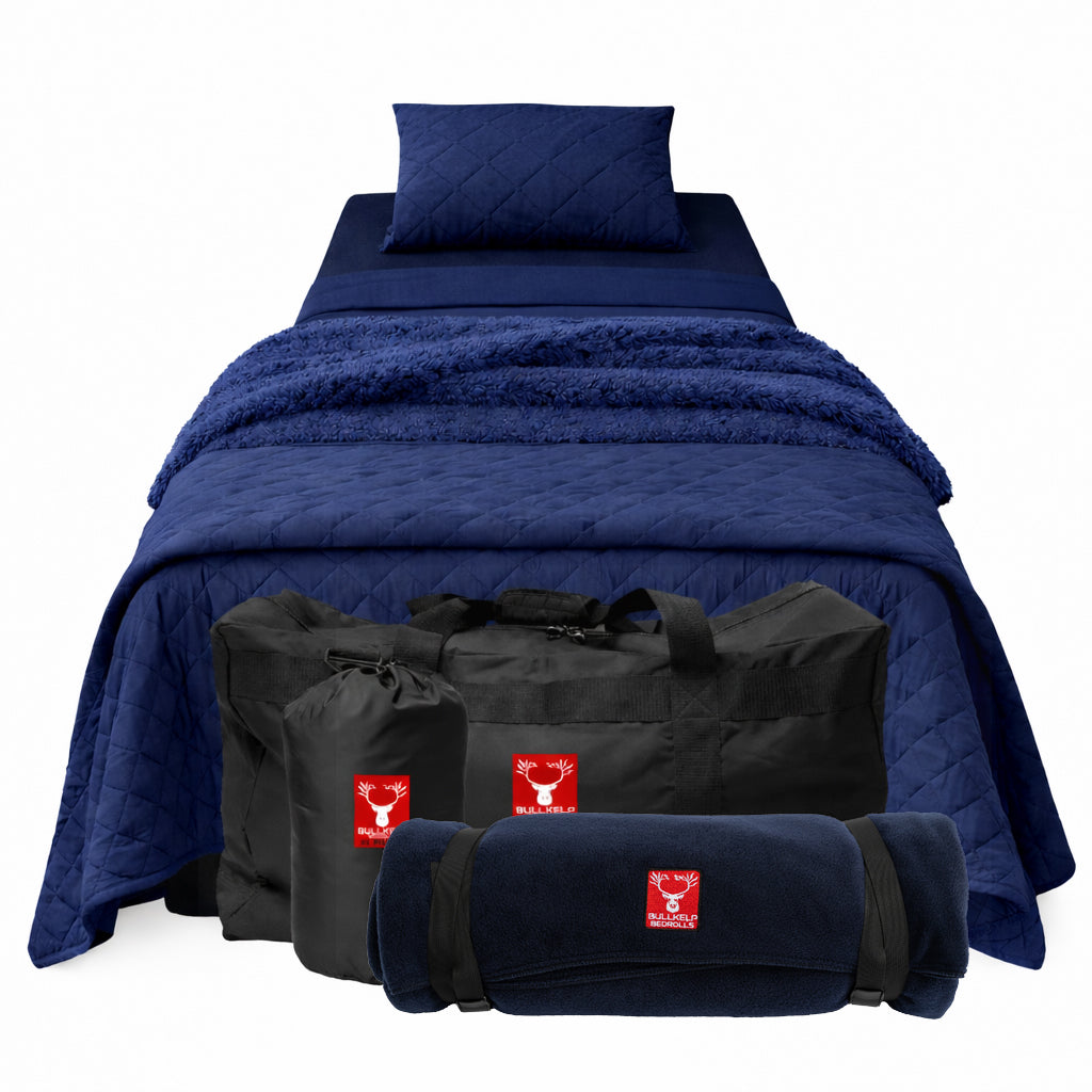 ** NEW **  STATION BEDROLL XX  ( w/ double fleece blanket + quilted comforter)