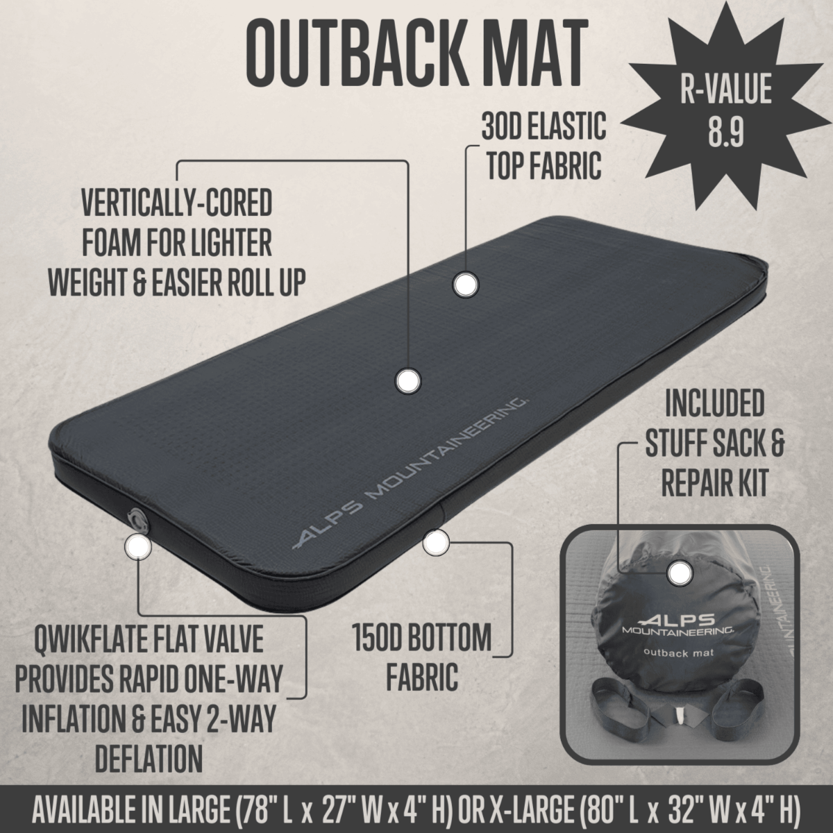 OUTBACK INSULATED AIR MATTRESS