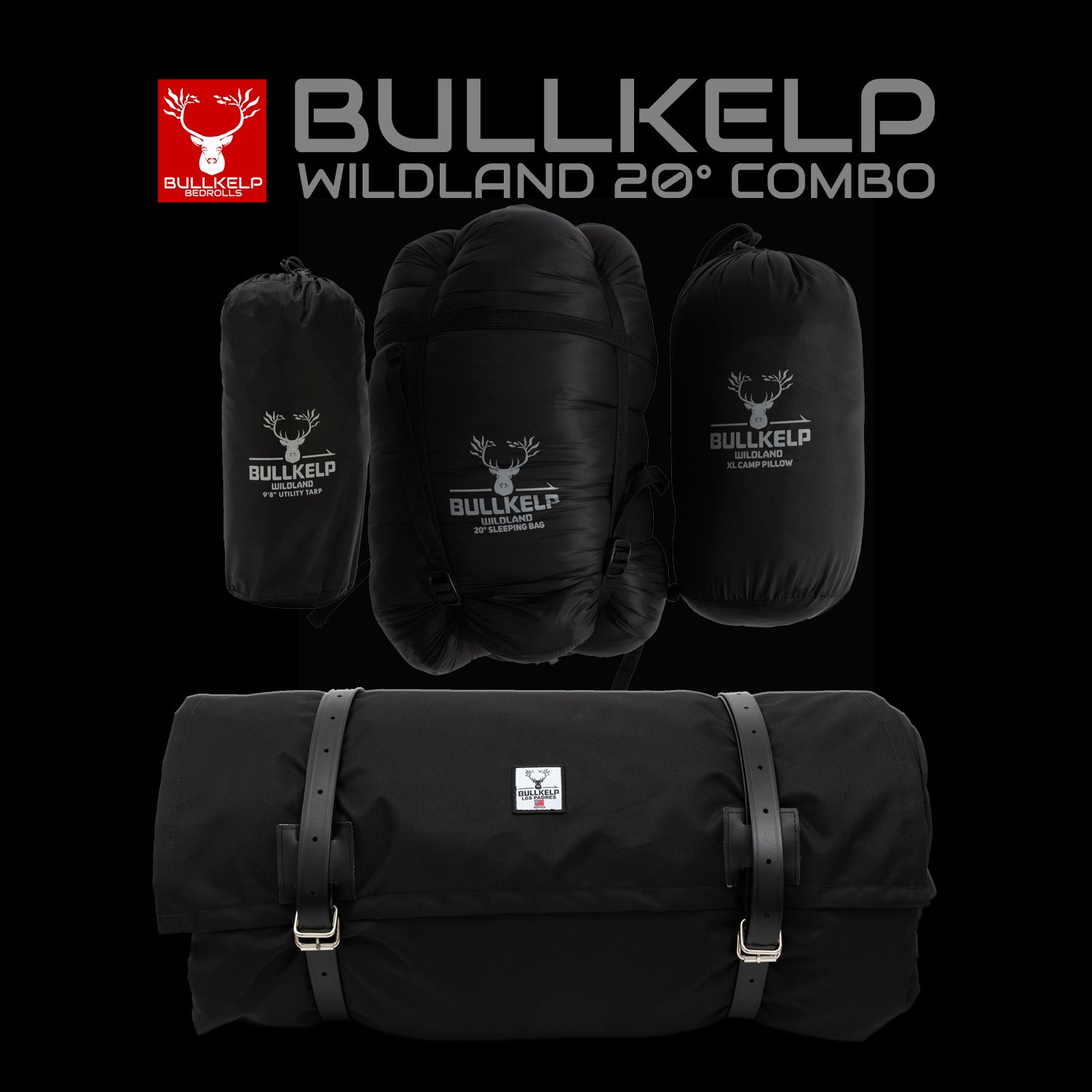 BLACK LOS PADRES BEDROLL AND OUTBACK AIR MAT