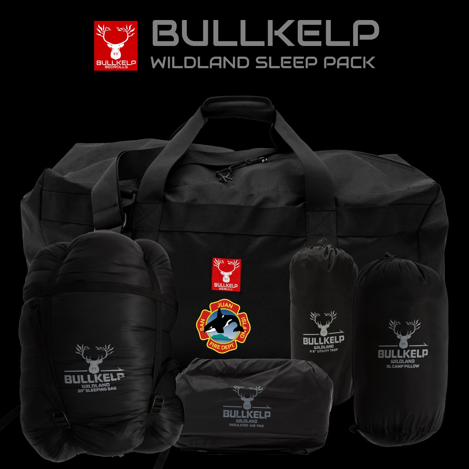 BLACK LOS PADRES BEDROLL AND OUTBACK AIR MAT